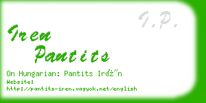 iren pantits business card